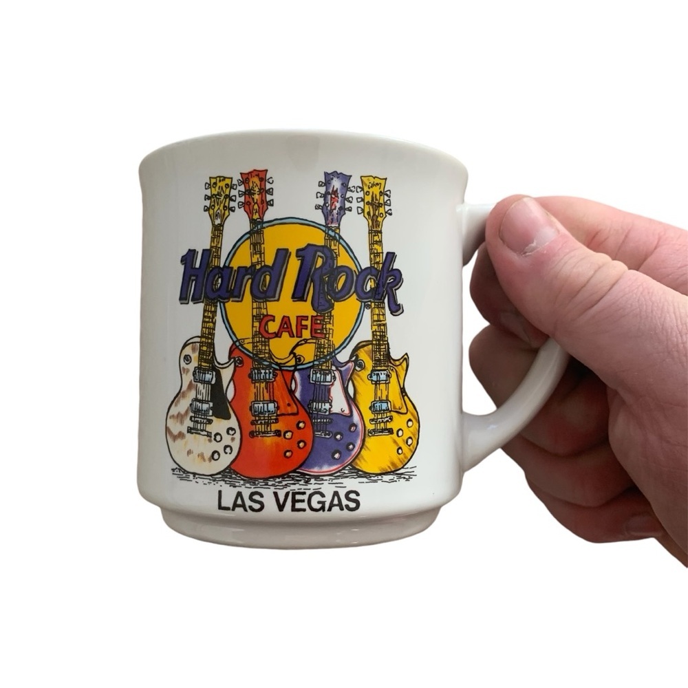 Vintage 1994 Hard Rock Cafe Las Vegas Guitars Mug